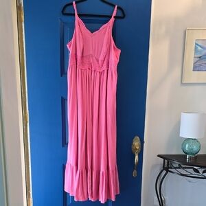 Lace Inset Maxi Dress